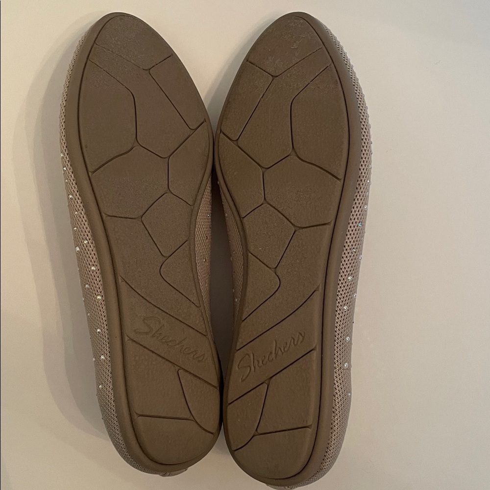 Skechers Cleo 2.0 Shoes Mesmerizing Nights Taupe Comfort Ballet Flats Shoes - Picture 13 of 13
